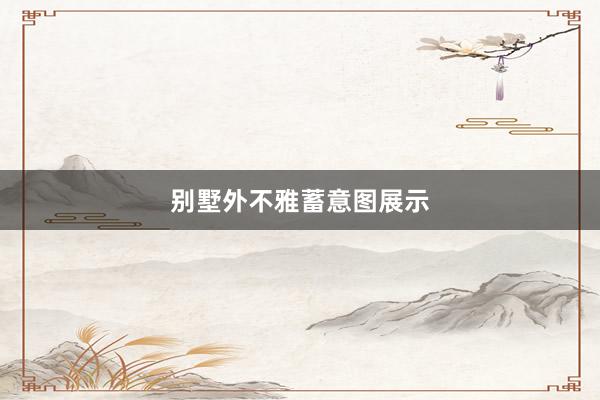 别墅外不雅蓄意图展示